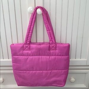 Solid pink tote